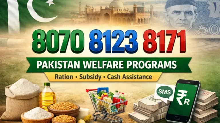 8070 Web Portal, Pakistan’s Welfare Codes & Portals: 8070, 8123, and 8171 Codes and Their Details